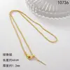 Corrente Universal Banhada a Ouro 18K Colorida com Fio para Contas Agulha Corrente de Contas Redondas Ajustável Acessórios para Joias Artesanais DIY Corrente Fina para Clavícula