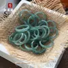 Anel Fino de Jade Azul Gelo Céu Água Anel de Tira Fina Anel de Material Azul Gelo Transparente Anel de Joia de Alto Padrão para Mulheres