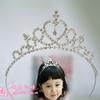 Oferta especial liga banho prata espessa infantil tiara coração de pêssego coroa tiara de menina princesa presente de aniversário acessórios de cabelo