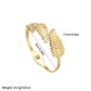 Pulsera Transfronteriza Retro Francesa de Acero Inoxidable Hoja de Arce Abierta Pluma Pulsera Hoja Pulsera Abierta Pulsera Personalizada