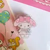 Mesmo estilo do Xiaohongshu: Clipes de papel My Melody, clipes acrílicos PP fofos da Sanrio, dupla face, para organizar papéis e provas