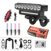Luz de bicicleta de alto brillo con bocina de alto decibelio, luz de iluminación nocturna para bicicleta, juego de accesorios para equipo de ciclismo al aire libre