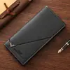 Carteira Longa Nova Moda Masculina de Fronteira Carteira de Couro Macio Bolsa de Mão Grande Capacidade Bolsa de Negócios Porta-Cartões com Múltiplos Slots