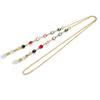 Cadena para gafas colorida cuerda para mascarilla cuerda para gafas no es fácil de decolorar cadena anti-pérdida (taladro de 6 colores)