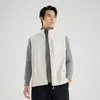 Colete Softshell à prova de vento estilo montanha, com gola alta, forrado com fleece, unissex, simples, esportivo, casual, adequado para ir ao trabalho e para esportes