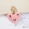 Bolsa Colgante para Llaves de Lana Tejida a Mano, Lindo Colgante de Corazón de Amor Tridimensional para Pareja, Disponible para Venta al por Mayor