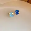 Pendientes Minimalistas de Estilo Coreano con Forma de Corazón, Agujas de Plata y Diseño de Goteo de Aceite, Pendientes Versátiles Elegantes de Alta Gama y de Moda para Mujer