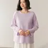 Suéter de Cashmere 25 Inverno Novo Feminino Ombro a Ombro Cor Sólida Básico Suéter Solto Emagrecedor Quente Tricô Preguiçoso
