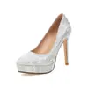 Novos Sapatos Femininos da Moda Plataforma d'Água Salto Agulha Boca Rasa Tamanhos 33-43 Sapatos de Comércio Exterior