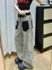 Jeans Modernos de Bloques de Color con Dobladillo Curvo para Mujer, Pantalones Casuales Rectos con Diseño de Parche de Leopardo Súper Populares de Otoño