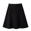 Falda Retro de Pana para Mujer Otoño e Invierno Nueva de Cintura Alta Falda Midi de Corte A Longitud Media Versátil Falda Paraguas de Cinco Puntos