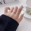 Anillo Minimalista con Forma de Corazón y Goteo de Aceite con Incrustaciones de Circonia, Anillo Abierto de Moda Asimétrico Vintage con Personalidad