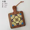 Porta-Prato de Madeira de Acácia Estilo Japonês Anti-queimadura Base Isolante para Panela Quente Mesa de Jantar de Madeira Maciça Porta-Prato de Tigela Retro Alta Temperatura Retro