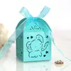 Caixa de doces a laser para casamento transfronteiriço caixa de doces para um ano elefante de desenho animado oco festival caixa de papelão rosa para crianças