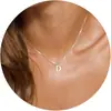 Colar com Pingente de 26 Letras Mais Vendido no Aliexpress, Corrente Caixa Não Desbota, Corrente para Clavícula, Colar Versátil para Casal
