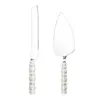 Mango de Cerámica de Perla Cuchillo Espátula para Pastel Espátula para Pizza Cuchillo para Queso Espátula para Postre Uso Doméstico Horneado Acero Inoxidable Cuchillo Espátula para Pastel