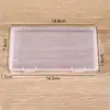 Caja de plástico de una sola pieza de menos de 1.8 de altura, caja de joyería con borla para polvos transfronteriza, caja de muestras transparente, caja de accesorios para herramientas de ferretería