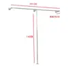 Prateleira de display para loja de roupas cabide de chão cabide de parede para roupas femininas roupas infantis cabide de parede em aço inoxidável cabide de parede com suporte lateral