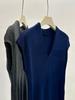 Camiseta de Punto de Manga Corta con Cuello en V Estilo Francés para Mujer Verano Elegante Ajustada Hombro Tejido Fino Top Transfronterizo
