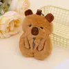 Muñeco de Felpa de Caricatura Lindo Capibara Trabajador Colgante Chirriante Muñeco de Capibara Adorno de Regalo para Mochila