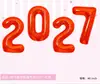 Globos de Año Nuevo FELIZ AÑO NUEVO Decoración Papel de Aluminio 2027 Decoración de Fiesta Suministros Globos de Letras y Números