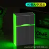 [Punto de venta para cabello] Paquete completo de 20 encendedor de pitillera recargable integrado al por mayor pitillera de aleación de aluminio para hombre