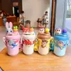 Taza Aislada Judy de Zootopia Taza con Popote Linda para Niña Alto Valor Taza de Agua para Niños Estudiantes al Aire Libre Regalo