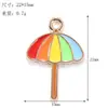 Serie de Playa de Verano Aleación Gota de Aceite Colgantes DIY Sombrilla Chanclas Gafas de Sol Pulsera Collar Materiales para Hacer