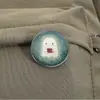 Broches Divertidos Temáticos de Inglés Europeo y Americano, Insignias Metálicas, Accesorios para Ropa, Pines de Solapa, Patrones Geométricos Redondos, Venta al por Mayor de Fábrica