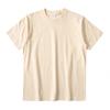 Camiseta de Manga Corta de Algodón Puro de Peso Pesado, Color Sólido, Corte Holgado, Casual, Versátil, Camiseta Base, Top Básico de Moda para Hombre para el Día a Día