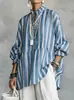 Sitio web independiente Amazon nueva camisa de manga larga para mujer estilo europeo y americano, impresa en 3D, holgada y versátil, adecuada para ir al trabajo, camisa elegante