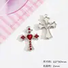 Colgante de Corazón Araña Cruz de Diamante Estilo Francés Vintage Materiales para Accesorios de Collar Pendiente Hecho a Mano