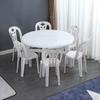 Mesa y silla de plástico para puesto de comida al aire libre, combinación comercial, gruesa, para barbacoa, mercado nocturno, cerveza, mesa de playa, mesa redonda económica.