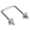 Tapa de Registro Cuadrada Galvanizada Mango Telescópico Anillo de Tracción Base Plana Cuadrada Anillo Manual Mango en Forma de U Mango de Abrazadera para Tapa de Potencia
