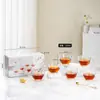 Taza de Vidrio con Asa, Juego de Tazas de Té Negro, Taza de Hospitalidad para el Hogar, Taza de Café Gruesa de Gran Capacidad, Taza para Leche de Desayuno