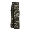 Pantalones Cargo Camuflaje Funcionales para Exteriores Estilo Americano 2026 Marca de Moda Magic Bear para Hombre, Corte Holgado con Bordes Deshilachados y Bolsillos 3D, Pantalones Casuales