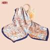Nuevo Elegante Elegante Estampado de Margaritas Bolsa de Lazo Lazo para el Cabello Elegante Bufanda Profesional de Seda 70 Bufanda Cuadrada de Seda Imitación Lote