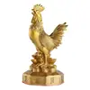 Enfeite de Galo de Latão, Frango da Sorte de Cobre, Galo Dourado, Galo Auspicioso do Zodíaco, Galo de Lingote, Galo do Dinheiro, Decoração de Casa, Galo Bagua