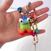 Joyería de Celebridad de Internet Collar de Cuentas de Arroz Cadena para Clavícula de Acero Inoxidable Hip Hop Dados Cara Sonriente Colgante de Monstruo Arcoíris Joyería