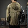 Chaqueta a Prueba de Tres Elementos para Hombre Otoño 2026 Corte Holgado Talla Grande con Capucha Abrigo Casual Estilo Americano Ropa de Trabajo Exterior Fresca