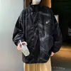 Jaqueta de Veludo Cotelê com Lapela Estilo Chanel Masculina Moda Primavera e Outono Marca Retro Americano Roupa de Trabalho Jaqueta Solta Outono e Inverno