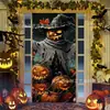 Exclusivo transfronterizo, popular serie de cortinas para puerta de Halloween con impresiones de alta definición de fantasmas, calabazas y vampiros - decoraciones festivas para tu puerta