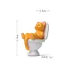 Serie de Baños de Paisaje en Miniatura Accesorios para Gatos: Poses Creativas y Peculiares Sentado y Acostado, Figuras Divertidas de Resina 3D