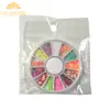 Decorações para Unhas Disco com 12 Compartimentos Pedaços de Argila Polimérica Diâmetro 5mm Fatias de Frutas Simuladas Tiras de Argila Polimérica Decoração de Unha Fatiada