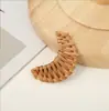 Acessórios de Joias DIY Tecidos em Rattan Puro Feitos à Mão no Vietnã Estilo Festivo Geométrico Exagerado Redondo Material para Brincos Tecidos em Bambu Rattan