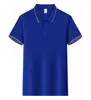 Camisa Publicitária 220g Elástica Color Block Gola Lapela Masculina Nova Verão Roupa de Trabalho Logo Estampado Camisa Polo