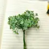Plantas Artificiales de Punto Accesorios de Plantas Verdes para Bricolaje Decoración de Bodas Paisajismo de Banquetes Hojas de Plástico Plantas Artificiales