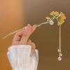 Nuevo Estilo Horquilla Orquídea Parpadeante Borla Bola Cabeza Placa Horquilla Estilo Antiguo Linterna Luminosa Horquilla Accesorios para el Cabello Horquilla para la Parte Posterior de la Cabeza