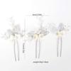 Nuevo Set de 4 Coloridas Horquillas de Flores para el Cabello Nupcial Boda Set Combinado Tocado Horquilla Joyería Venta al por Mayor