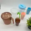 Tetera Jarra de Agua Fría para el Hogar Jarra de Agua de Plástico Jarra de Agua con Limón para Restaurante Juego de Té con Tazas